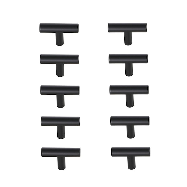 Elegant Decor Quinn Multipack T Bar Pull, Matte Black, 10PK PL400-1-MB-10PK - main